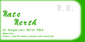 mate merth business card